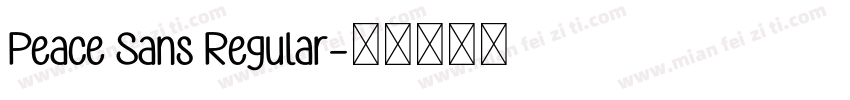 Peace Sans Regular字体转换